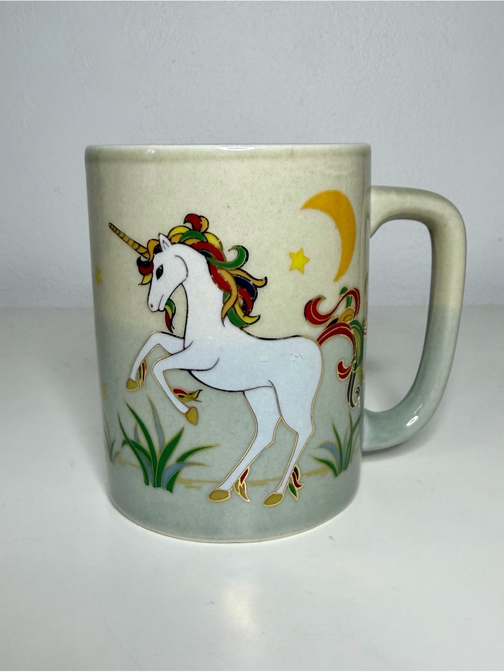 1980s Otagiri Japan Unicorn Gold Accent Mug